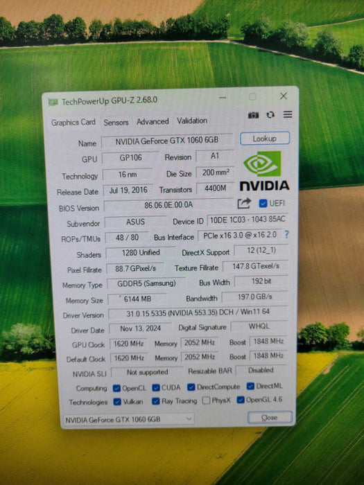 ASUS ROG Strix GeForce GTX 1060 6GB GDDR5 Graphics Card Strix-GTX1060-6G !