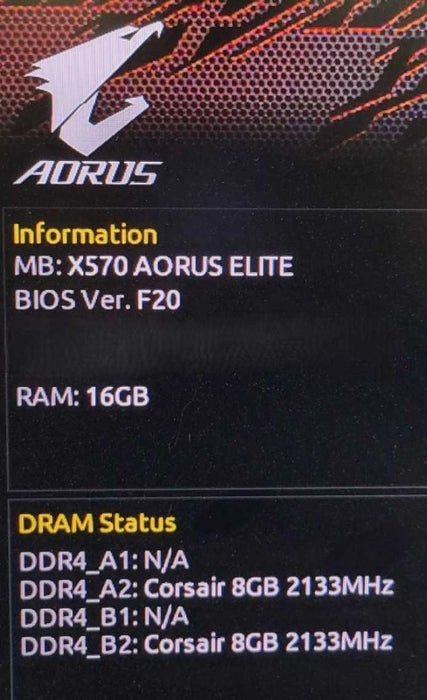 GIGABYTE X570S AORUS Elite AM4 ATX AMD Motherboard + 16GB DDR4 %