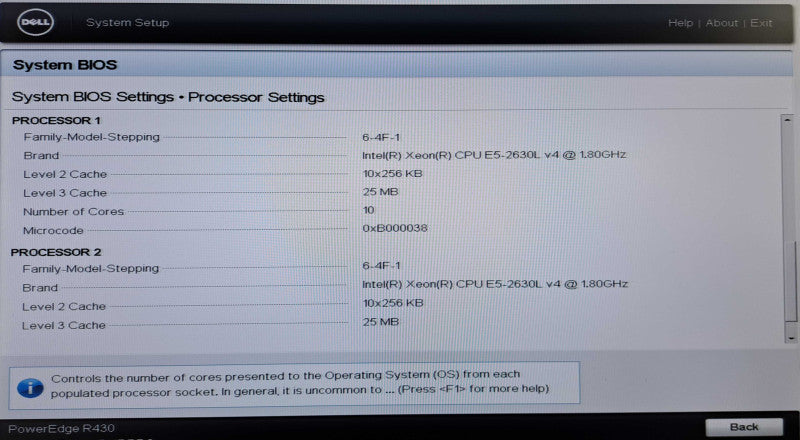 Dell PowerEdge R430 | 2x Xeon E5-2630L v4 @1.80GHz, 32GB DDR4, H730 Mini