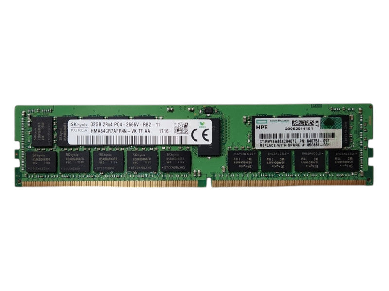SK Hynix 32GB 2Rx4 PC4-2666V-RB2, DDR4, Server RAM Q