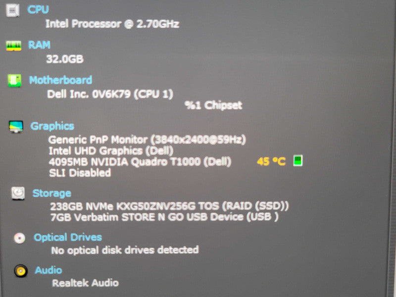 Dell Precision 5550 i7-10850H 32GB DDR4 Quadro T1000 256GB NVMe 4K Touch  β Lap200