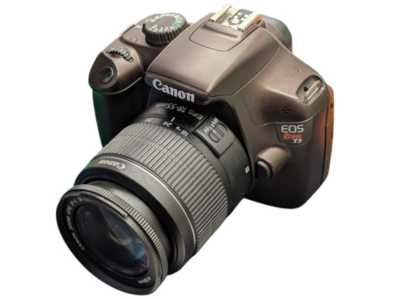 Canon EOS Rebel T3 12MP DSLR Camera Zoom Lens EF-S 18-55m 1:3.5-5.6 III  Q-