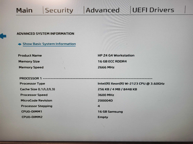 HP Z4 G4 Workstation, Xeon W-2123 3.60GHz, 16GB DDR4, 512GB NVMe No GPU Q$