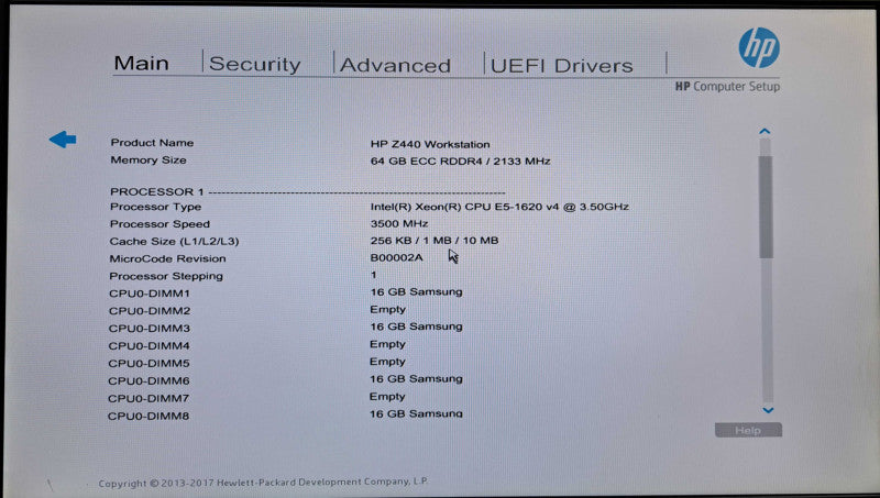 HP Z440 Workstation | Xeon E5-1620 v4 @3.50GHz, 64GB DDR4, Quadro K4000