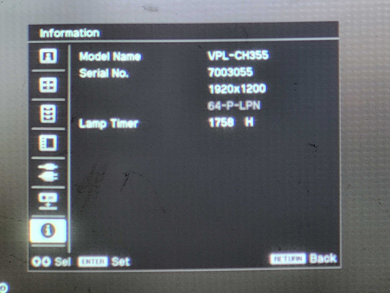 Sony VPL-CH350 4000 Lumen WUXGA 3LCD Projector 1920x1200 No remote $