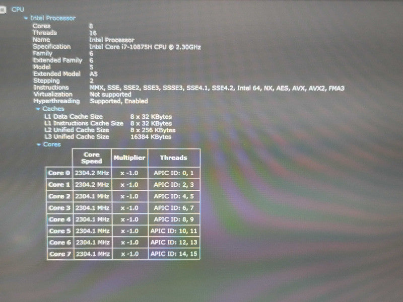 Alienware M15 R3 i7-10875H 32GB DDR4 RTX 2070 Super 256GB NVMe READ ! β Lap200