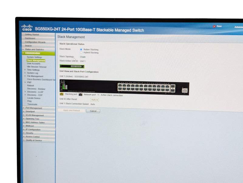 Cisco SG550XG-24T 24 Port 10G RJ45 Stackable Managed Switch 2x SFP+ -
