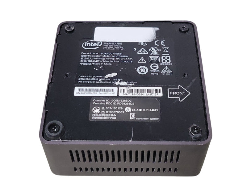 Intel NUC7i7BNH NUC Core i7-7567U 3.50GHz, 8GB RAM, 240GB SSD _