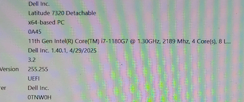 Dell Latitude 7320 Detachable, Core i7-1180G7 1.30GHz, 16GB RAM 256GB SSD _ Lap200