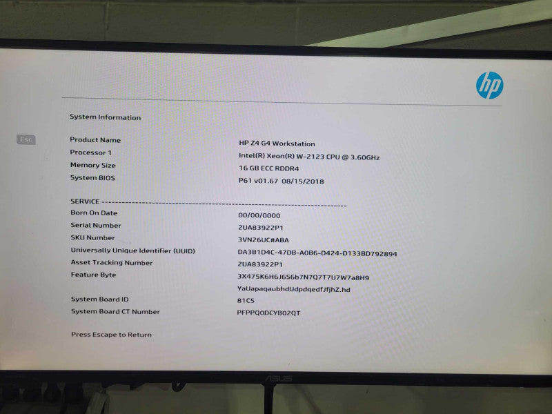 HP Z4 G4 - Xeon W-2123 - 16GB DDR4 - 512GB NVMe - 750W PSU %