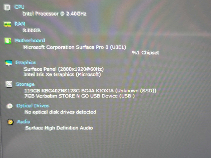 Microsoft Surface Pro 8 i5-1135G7 8GB RAM 128GB NVMe READ β Lap200