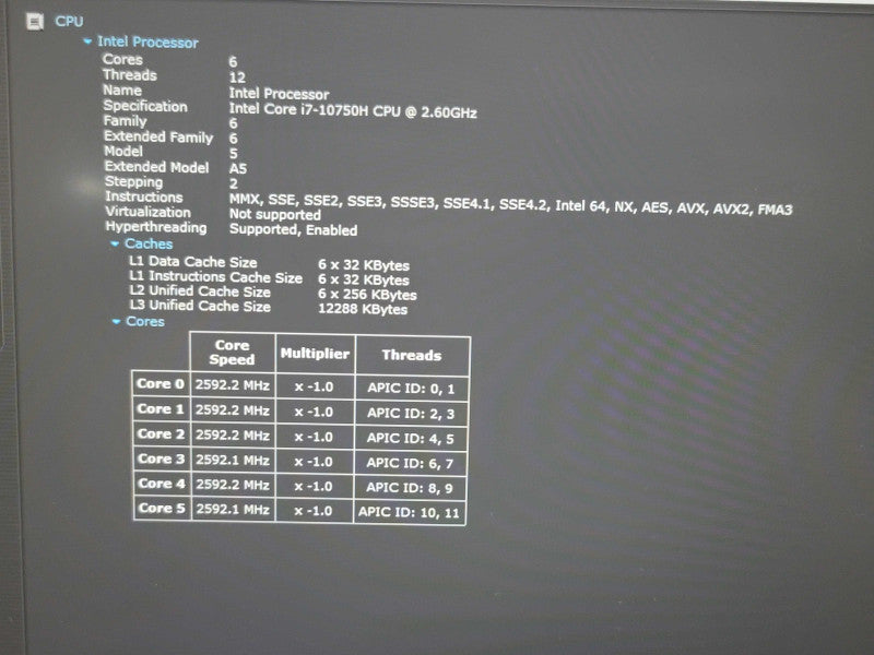 MSI GF65 Thin i7-10750H 16GB DDR4 RTX 3060 256GB NVMe NO Adapter READ β Lap200