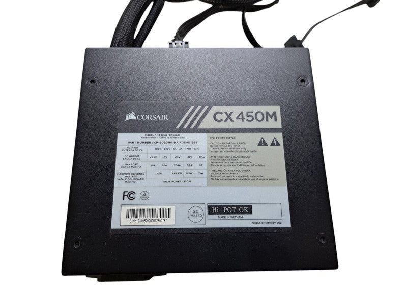 Corsair CX450M 450W Modular Power Supply PSU