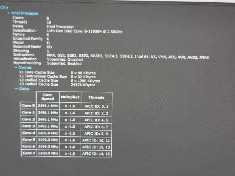 Alienware X15 R1 i9-11900H 32GB DDR4 RTX 3070 256GB NVMe  β Lap200