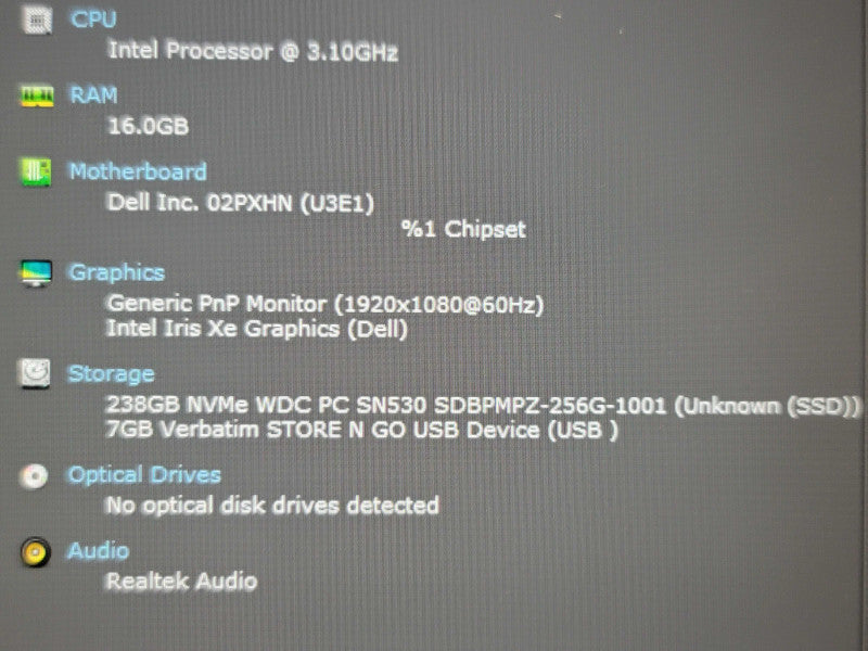 Dell  Vostro 14 5410 i5-11300H 16GB RAM 256GB NVMe β Lap200