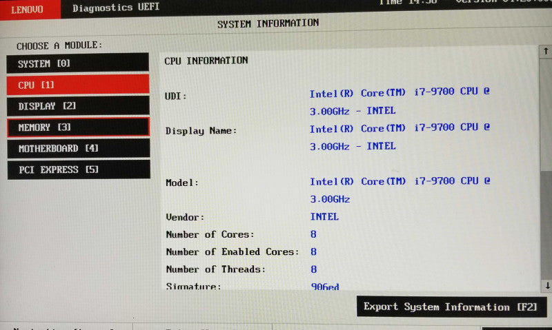 Lenovo Thinkstation P330 SFF, Intel i7-9700 CPU 3.0GHz, 8GB RAM - No HDD