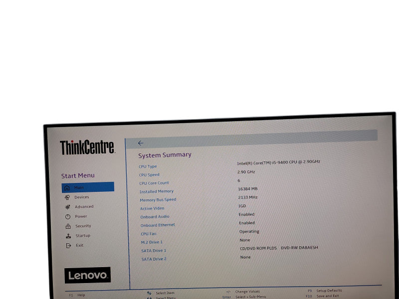 Lenovo ThinkCentre M720e SFF i5 - 9400 @ 2.90GHz 16GB DDR4 Ram Qθ