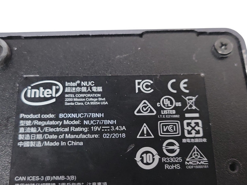 Intel NUC7i7BNH NUC Core i7-7567U 3.50GHz, 8GB RAM, 512GB M.2 SSD _