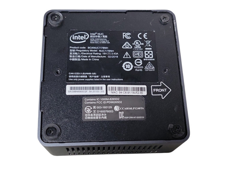 Intel NUC7i7BNH NUC Core i7-7567U 3.50GHz, 8GB RAM, 512GB M.2 SSD _