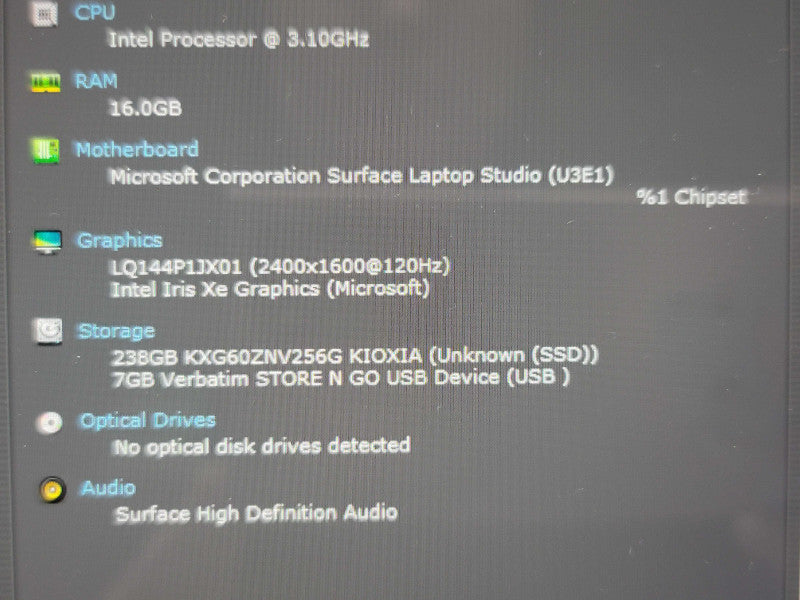 Microsoft Surface Laptop Studio i5-11300H 16GB RAM 256GB SSD FOR PARTS/REPA β Lap200