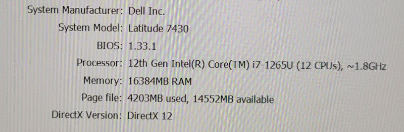 Dell Latitude 7430 - i7-1265U 16GB DDR4 256 NVMe % Lap200