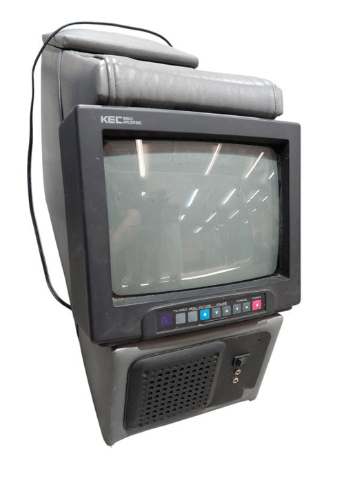 Vintage KEC Mobile Applications VCR CRT 9" TV Built in Travel Case  =