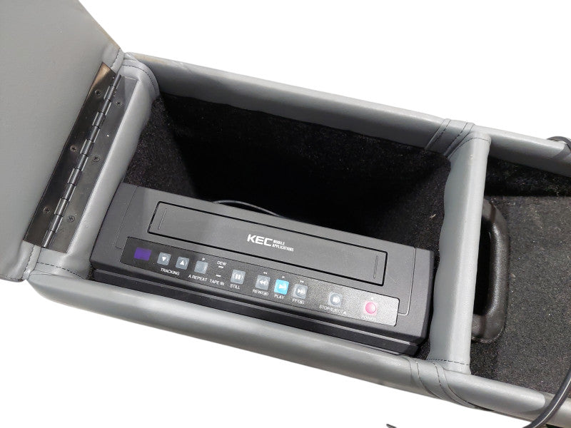 Vintage KEC Mobile Applications VCR CRT 9" TV Built in Travel Case  =