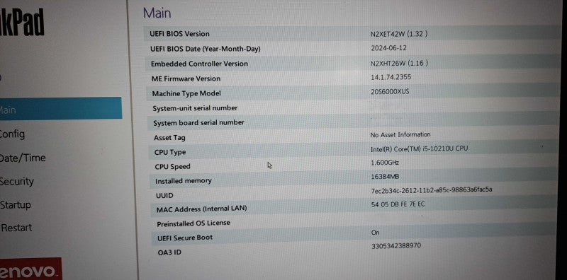 ThinkPad T15 Gen 1| i5-10210U CPU| 16GB DDR4 RAM|256GB SSD  Lap200