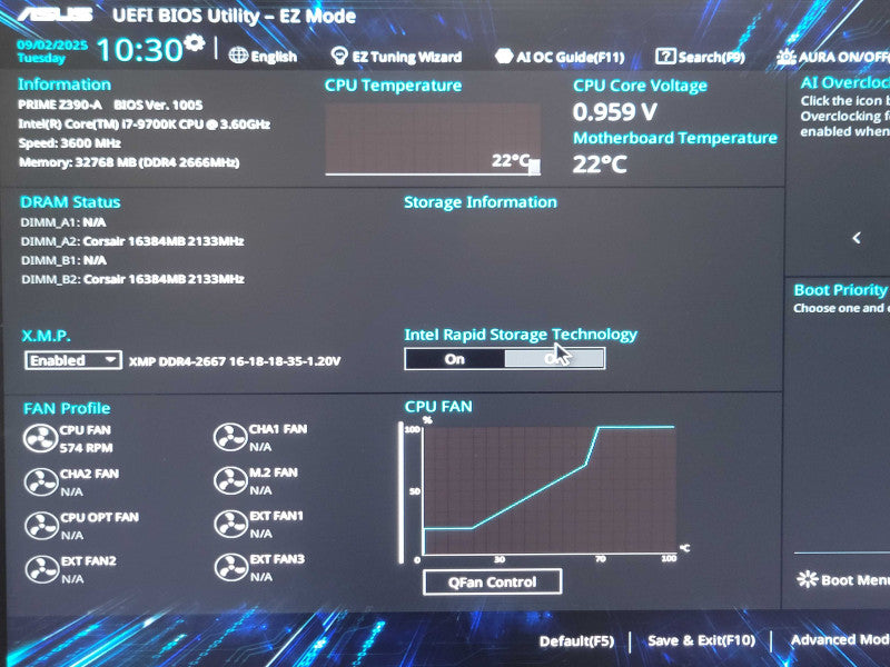 Custom/Asus Tower PC, Core I7-9700K 3.60GHz, 32GB DDR4 RAm, 256GB nVME SSD, _