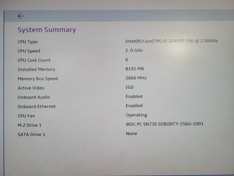 Lenovo ThinkCentre M70q  | i5-10400T @2.00GHz, 8GB DDR4, 256GB NVMe !
