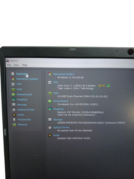 Toshiba Dybabook Protoge X30L-J Intel i7-1185G7 16GB RAM 256GB SSD  Lap200