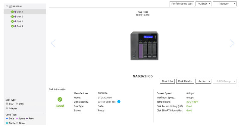 QNAP TS-453A 4-Bay NAS, Celeron N3160 1.60GHz, 4GB RAM w/ 4x1TB HDDs