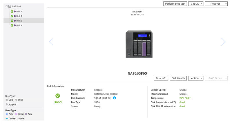 QNAP TS-453A 4-Bay NAS, Celeron N3160 1.60GHz, 4GB RAM w/ 4x1TB HDDs