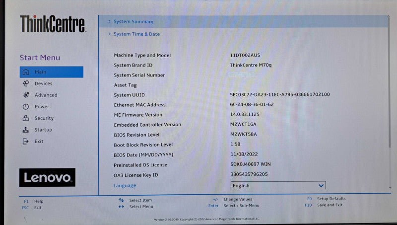 Lenovo ThinkCentre M70q Gen 2 | i5-10400T @2.00GHz, 16GB DDR4, 256GB NVMe