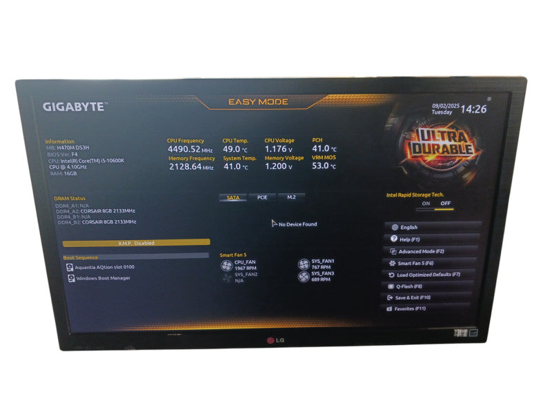 Antec Custom PC Gigabyte H470M DS3H Intel i5-10600K @4.10Ghz 16GB DDR4 P400