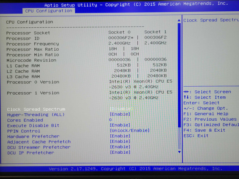 Supermicro X10DRH-C/i 2x Xeon E5-2630v3 2.40GHz, 128GB DDR4, 2x PSU _