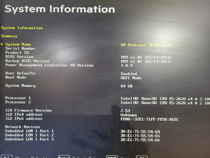 HPE ProLiant DL360 Gen9 2x Intel Xeon E5-2620 v4 64GB RAM P440ar RAID !