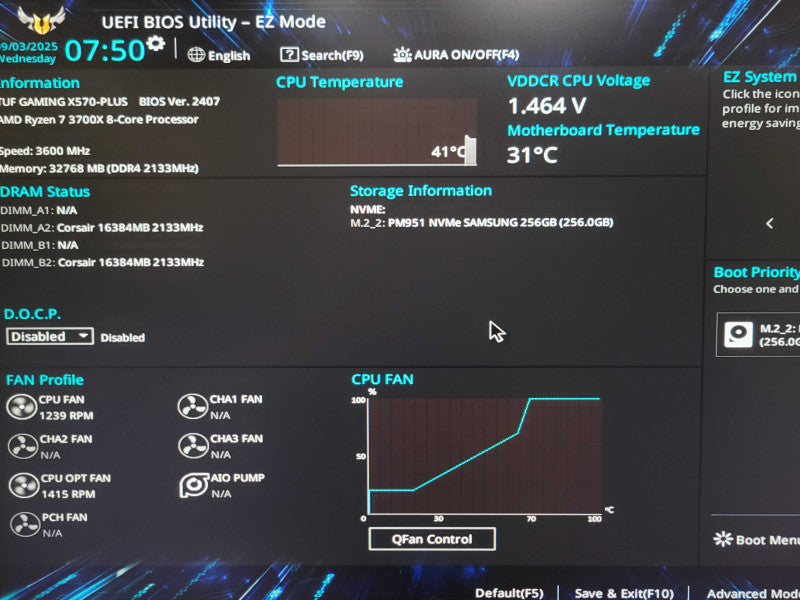 Custom/Asus Tower PC, AMD Ryzen 7 3700X 8C 3.6GHz, 32GB DDR4 256GB nVME SSD _