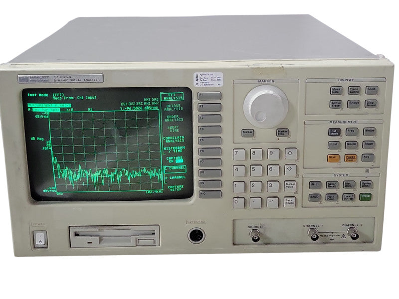 HEWLETT PACKARD HP MODEL 35665A DYNAMIC SIGNAL ANALYZER, READ _