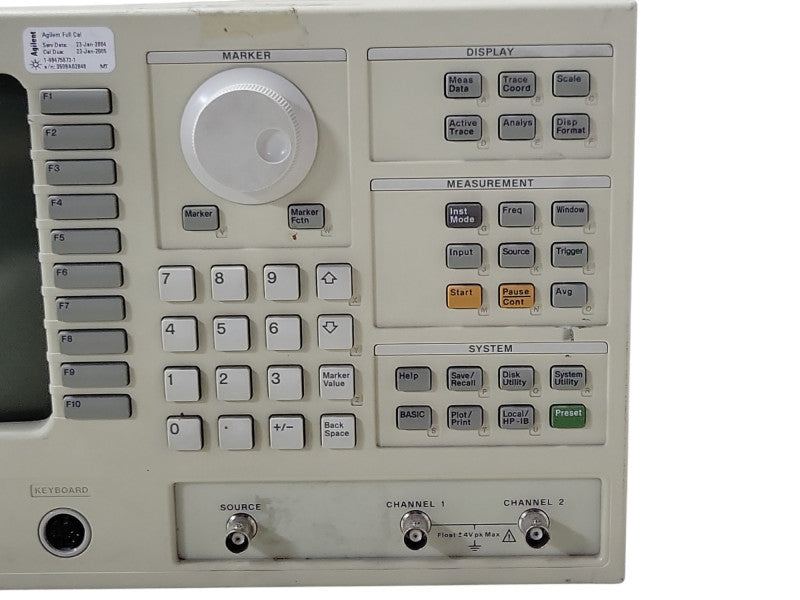 HEWLETT PACKARD HP MODEL 35665A DYNAMIC SIGNAL ANALYZER, READ _