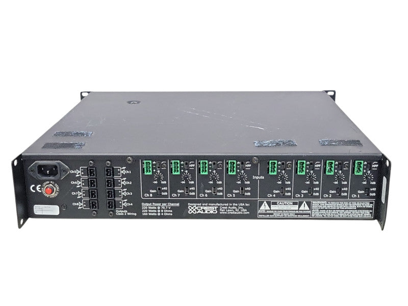 Crest Audio CM 2208 professional 8-Channel Amplifier _