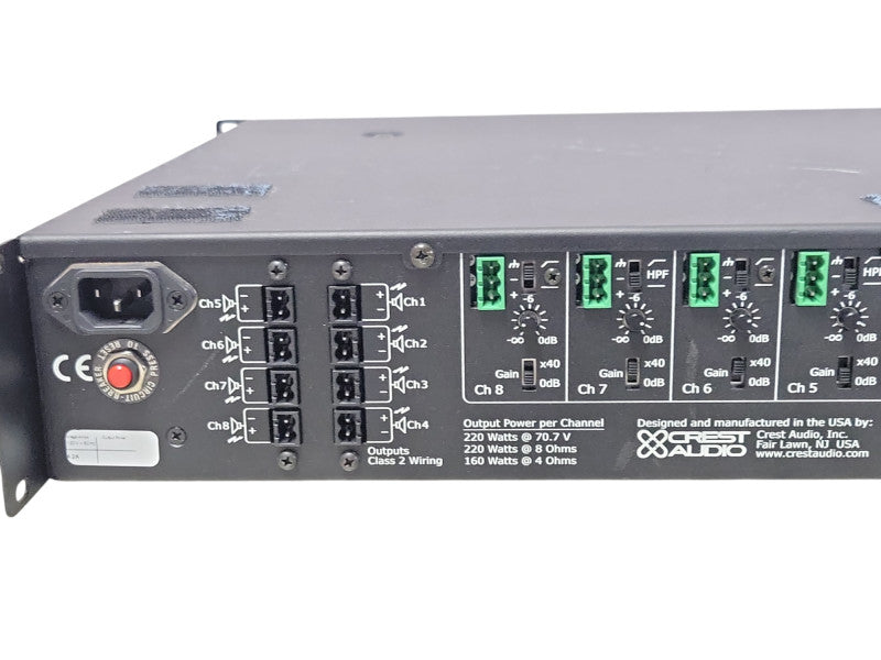 Crest Audio CM 2208 professional 8-Channel Amplifier _