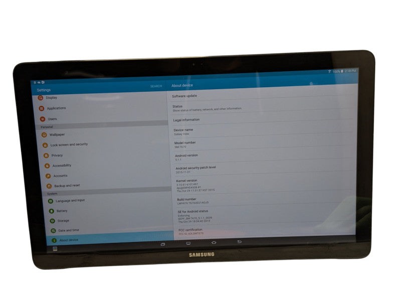 Samsung MS-T670 Android 5 Tablet Galaxy View 18.4" 32GB READ  -