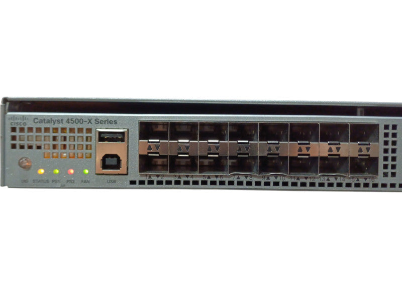 Cisco WS-C4500X-16SFP+ v02 16 Port 10GE IP Base Gigabit Switch w/ 2x PSU