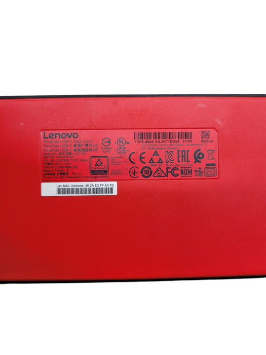 Lenovo 40AS USB-C Dock Gen 2 + AC Adapter