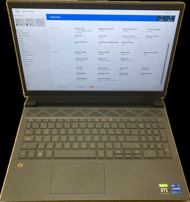 Dell  G15 5520 i7-12700H RTX360 GPU For Parts/Repair READ!  Lap200