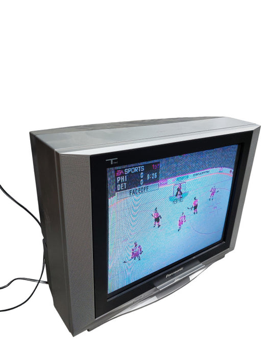 Sony Playstation 1 with 2 Controller & NHL 98 Game & Panasonic CRT TV  =
