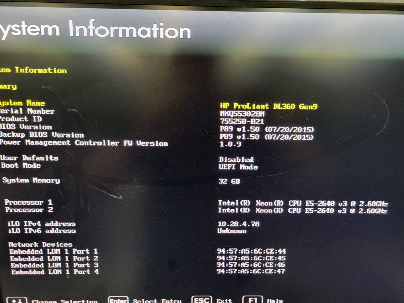 HP ProLiant DL360 Gen9 - 2x Xeon E5-2640 v3 32GB DDR4 NO RAID 2x 500W PSU %