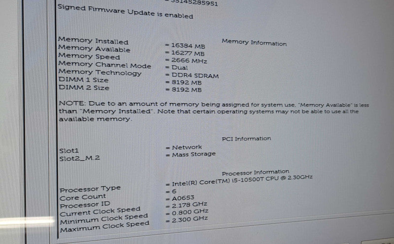 Dell OptiPlex 3280 AIO Series | i5-10500T|16GB RAM DDR4|256GB NVMe