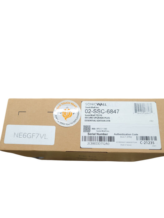SonicWall TZ270 Secure Upgrade Plus Essential Edition 3YR 02-SSC-6847